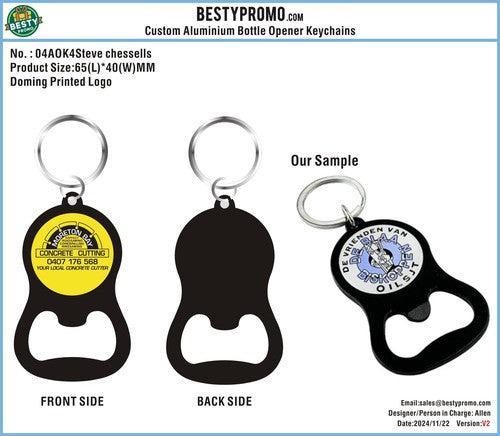 Custom Aluminium Bottle Opener Keychains - 04AOK4Steve chessells V2