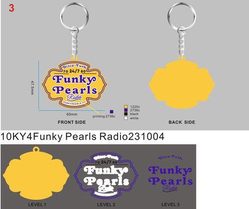 Custom 3D Rubber Keychain - 10KY4Funky Pearls Radio231004