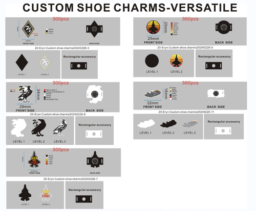 CUSTOM SHOE CHARMS (SET OF FIVE)-20Eryn Shipp