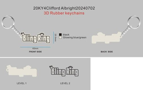 CUSTOM RUBBER KEYCHAINS/GLOWING-20KY4Clifford Albright