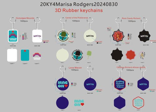 CUSTOM RUBBER KEYCHAINS-20KY4MARISA RODGERS- 2/4