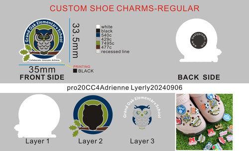 CUSTOM SHOE CHARMS-20CC4Adrienne Lyerly