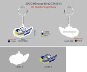 CUSTOM SHOE CHARMS AND KEYCHAINS-20CC4George Bird