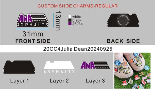 CUSTOM SHOE CHARMS-20CC4Julia Dean