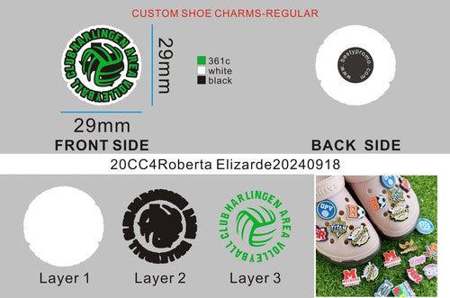 CUSTOM SHOE CHARMS-20CC4Roberta Elizarde