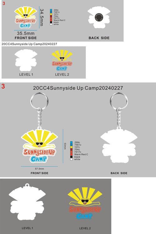 Custom shoe charms and keychains-20CC4Sunnyside Up Camp