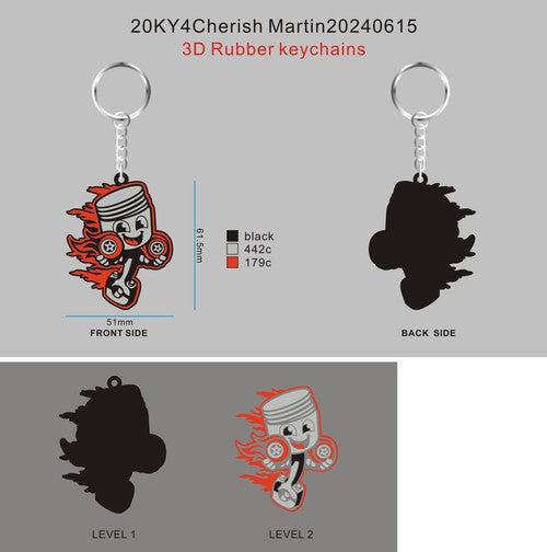 CUSTOM RUBBER KEYCHAINS - 20KY4Cherish Martin