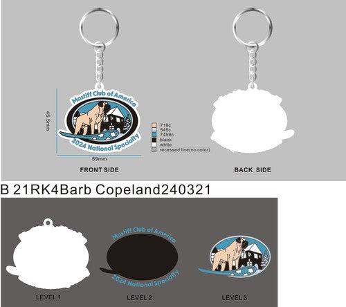 CUSTOM RUBBER KEYCHAIN-21RK4Barb Copeland240321