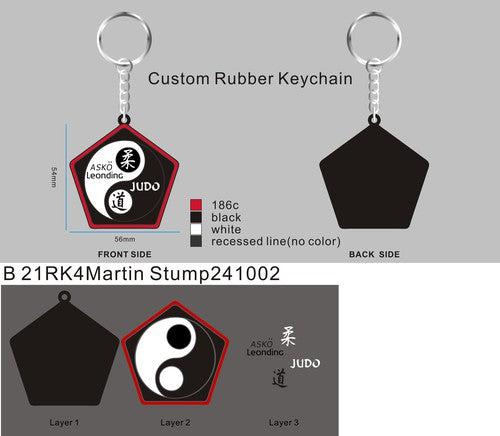 CUSTOM RUBBER KEYCHAIN 21RK4Martin Stump -Sample