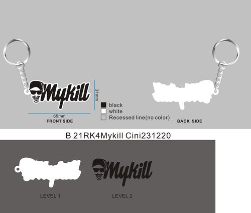 CUSTOM RUBBER KEYCHAIN-21RK4Mykill Cini