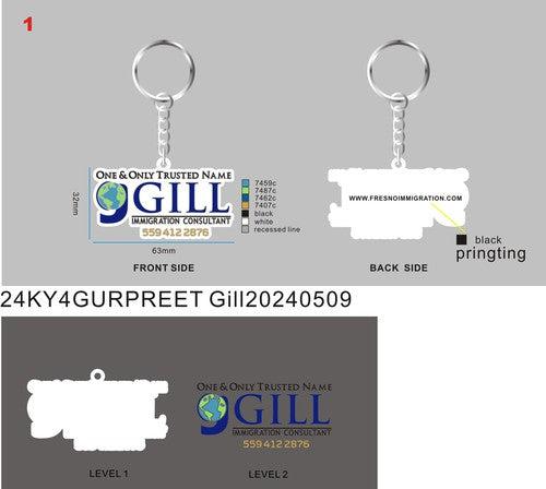 CUSTOM RUBBER KEYCHAINS - 24KY4GURPREET Gill20240509