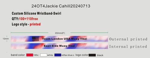 CUSTOM Silicone Wristband - Swirl-24OT4Jackie Cahill20240713