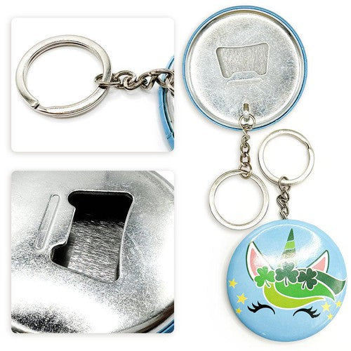 Personalized Metal Tin Bottle Opener Keychain