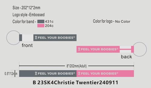 Custom Silicone Wristband Keychains-23SK4Christie Twentier240911