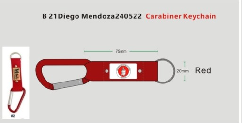 CUSTOM Rubber Keychain and Carabiner Keychain 21RK4Diego Mendoza