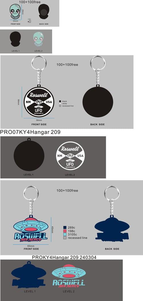 custom rubber keychain and clog charm PRO07CC KY4Hangar 209