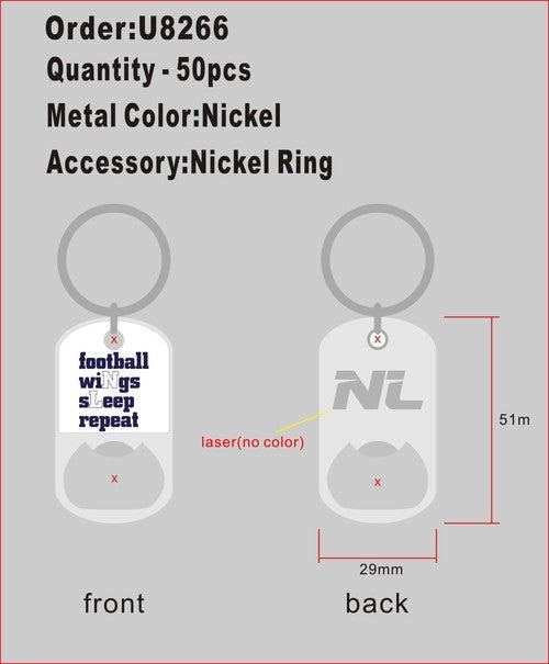 Custom metal keychain with opener-23-Order U8266-make up the difference