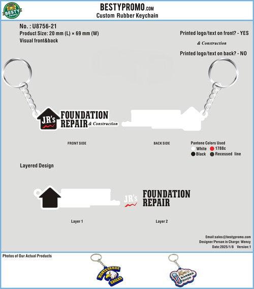 CUSTOM RUBBER KEYCHAIN 21-Reorder U8756